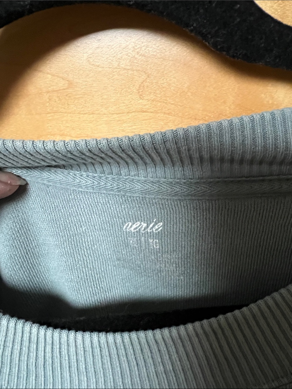 aerie Crewneck Sweatshirt in Dusty Blue - Picture 2 of 4